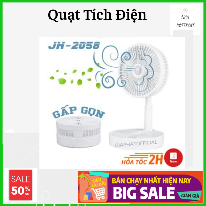 [ SẢN PHẨM CHO NGÀY HÈ ]  Quạt Tích Điện mini, Quạt Gió JH 2058, Quạt 12v  Để Bàn Làm Việc Gấp Gọn, Xoay 360 Độ , An Toàn Cho Trẻ Nhỏ, Có Thể Sử Dụng 5-7 Giờ, Đèn led với 2 chế độ, Bảo Hành 12 tháng Lỗi 1 Đổi 1.