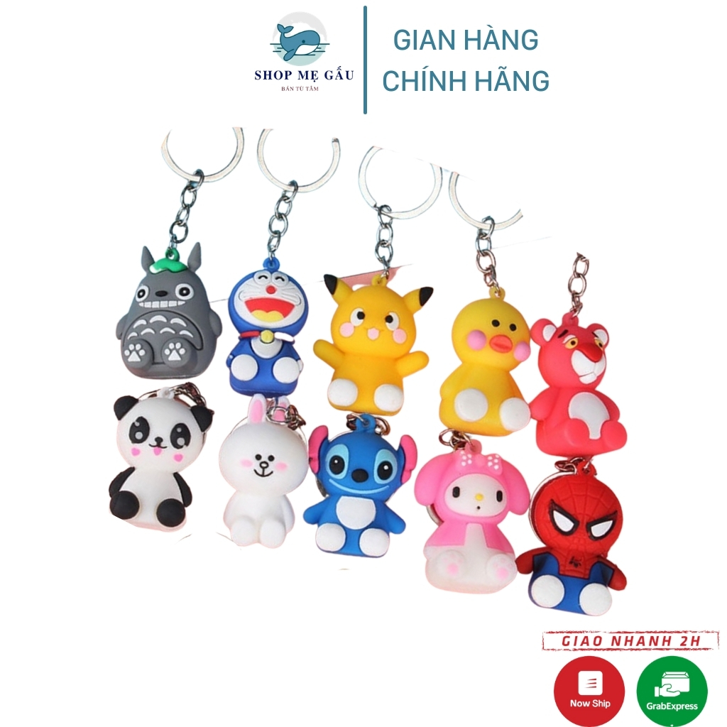 Móc khoá hình thú cute, móc khoá sillicon đẹp
