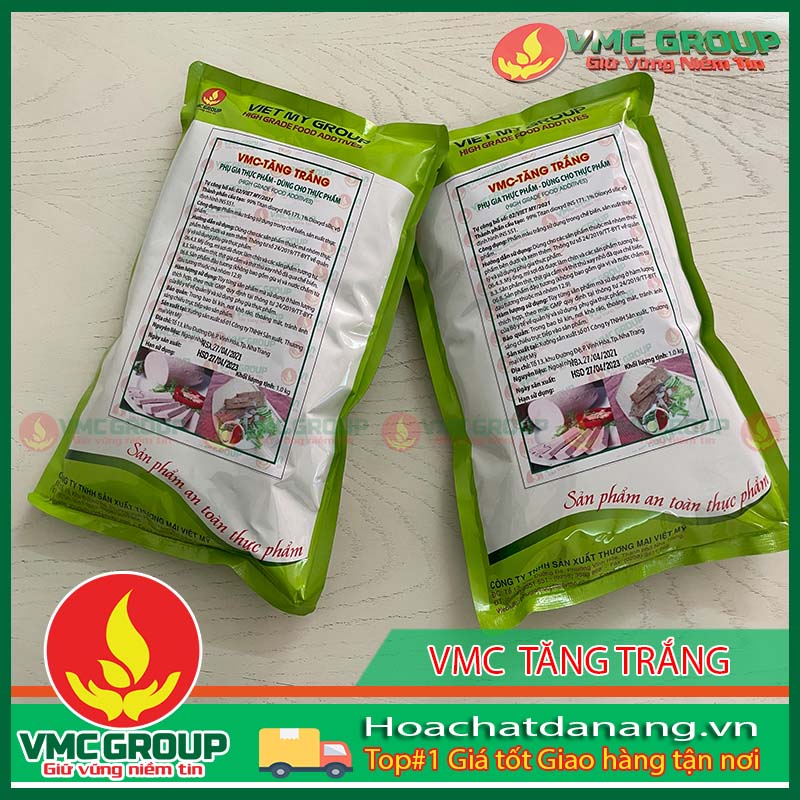Gói 1kg TIO2 phụ gia tăng trắng thực phẩm VMC tăng Trắng