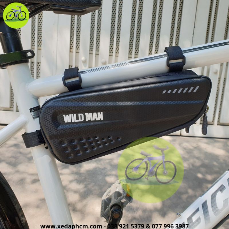 Túi cứng treo góc sườn xe đạp Wild man chống nước