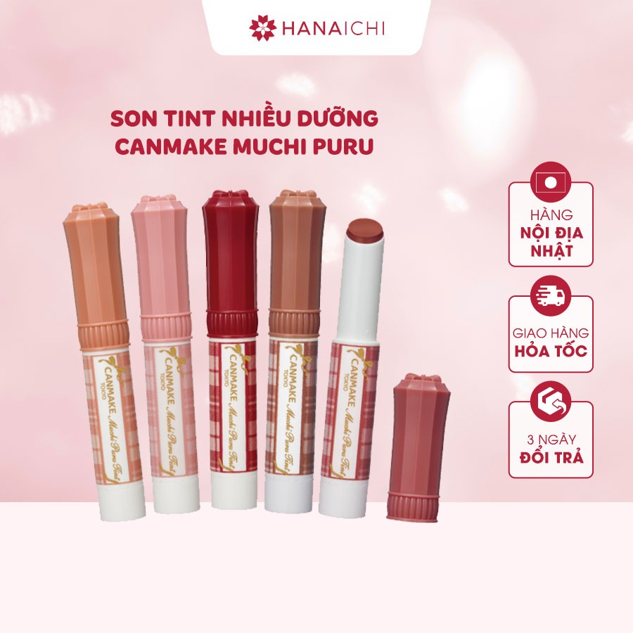Son tint bóng Canmake Muchi Puru Tint nhiều dưỡng - Nội địa Nhật