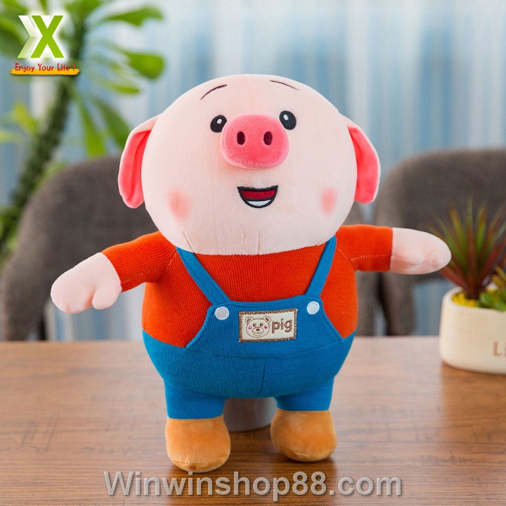 Gấu bông, gối ôm heo tiktok mặc yếm cao 50cm siêu đáng yêu dễ thương-lyly88.vn
