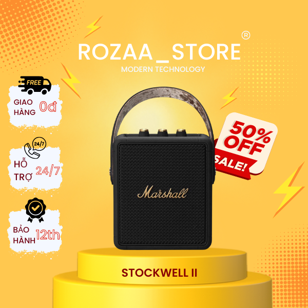 Loa Bluetooth không dây Marshall Stockwell II thời lượng pin 20h Bluetooth new 100% - nguyên seal - BH 12 tháng