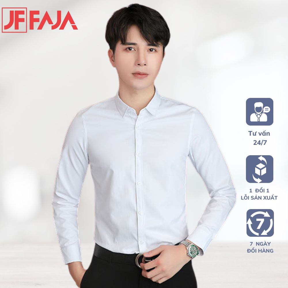 Áo sơ mi nam tay dài Kojiba đen,trắng,xanh nhạt phong cách Hàn Quốc áo sơ mi nam vải lụa chống nhăn chống phai chống xù cao cấp