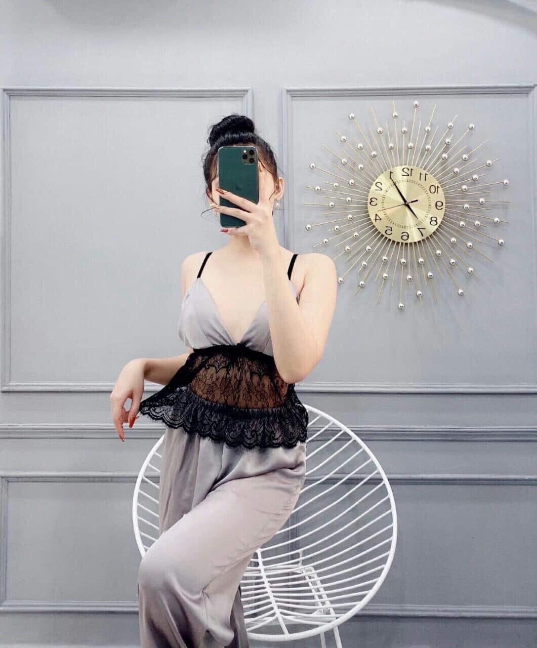 Bộ 2 dây ren lụa cao cấp. Hàng nhập, có mút ngực, nhiều màu