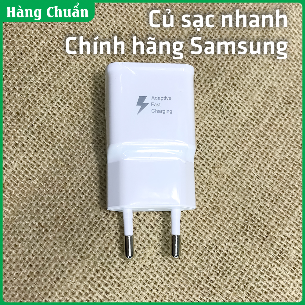 Hàng chuẩn - Củ sạc nhanh Samsung chính hãng zin bóc máy Note 9 màu trắng Adaptive Fast Charging dùng cho Note S A J M Sony Vsmart Xiaomi Oppo
