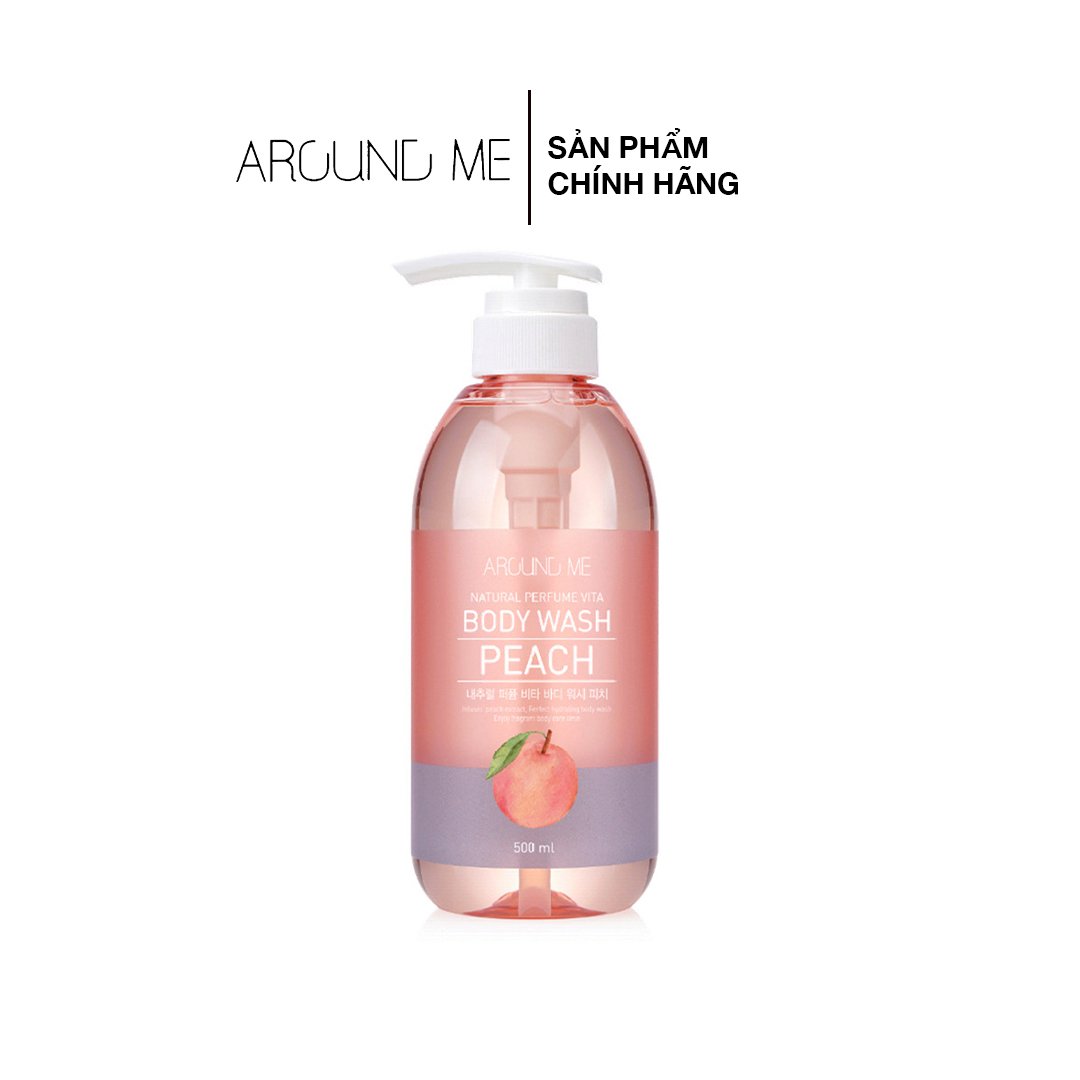 Sữa Tắm AROUND ME Hương Đào Vita Body Shower Wash Peach 500ml