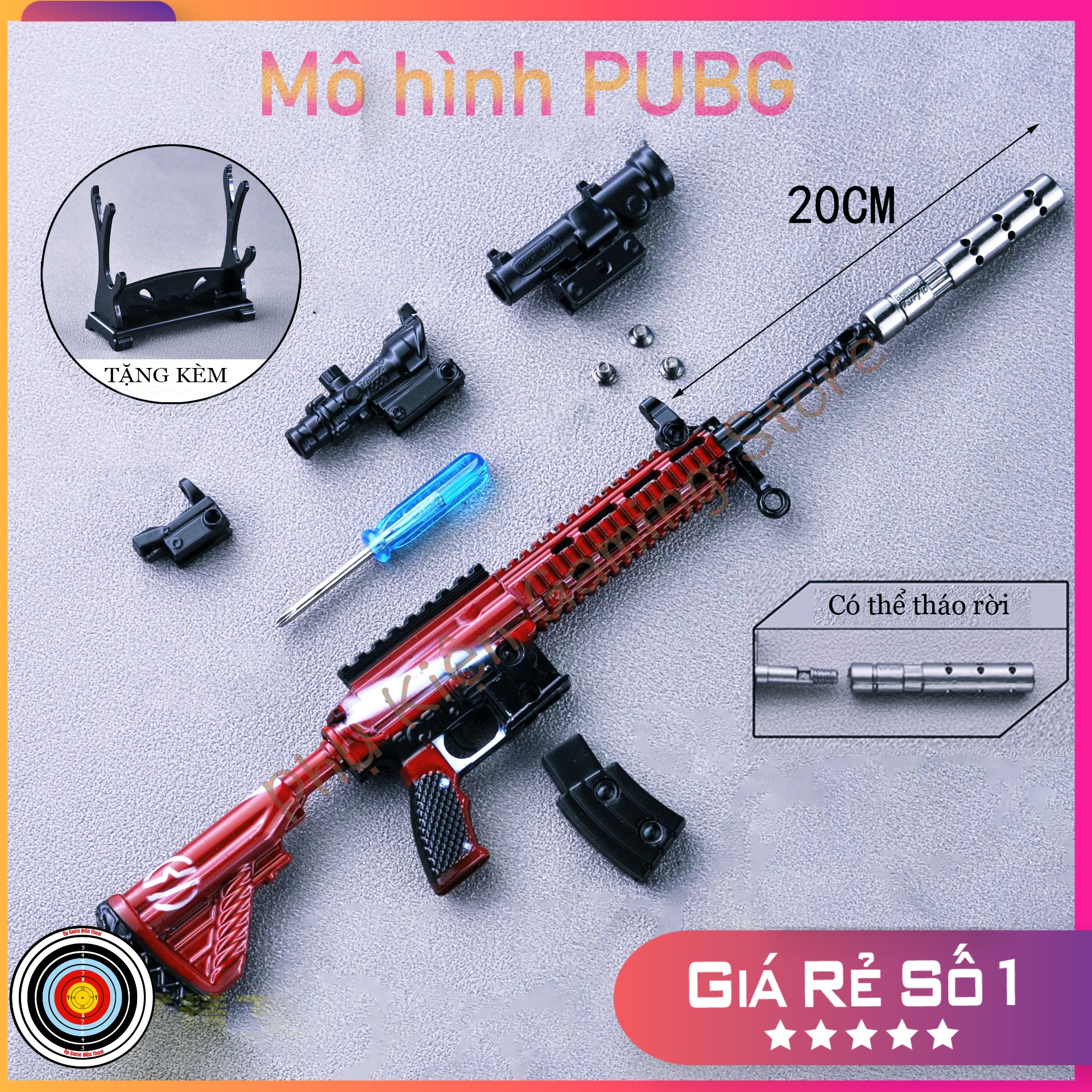 [Tặng Giá Đỡ] Mô Hình PUBG M416 skin Lifelong Oath 20cm CÓ THỂ THÁO RỜI chất liệu hợp kim cao cấp