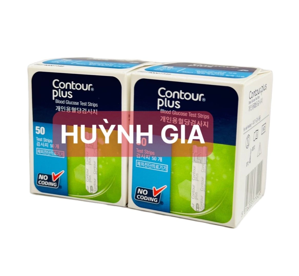Que thử đường huyết contour plus hộp 50 que chính hãng