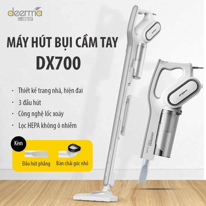 Máy Hút Bụi Cầm Tay DX700, Hút Bụi Gia Đình 2 Trong 1 Thế Hệ Mới
