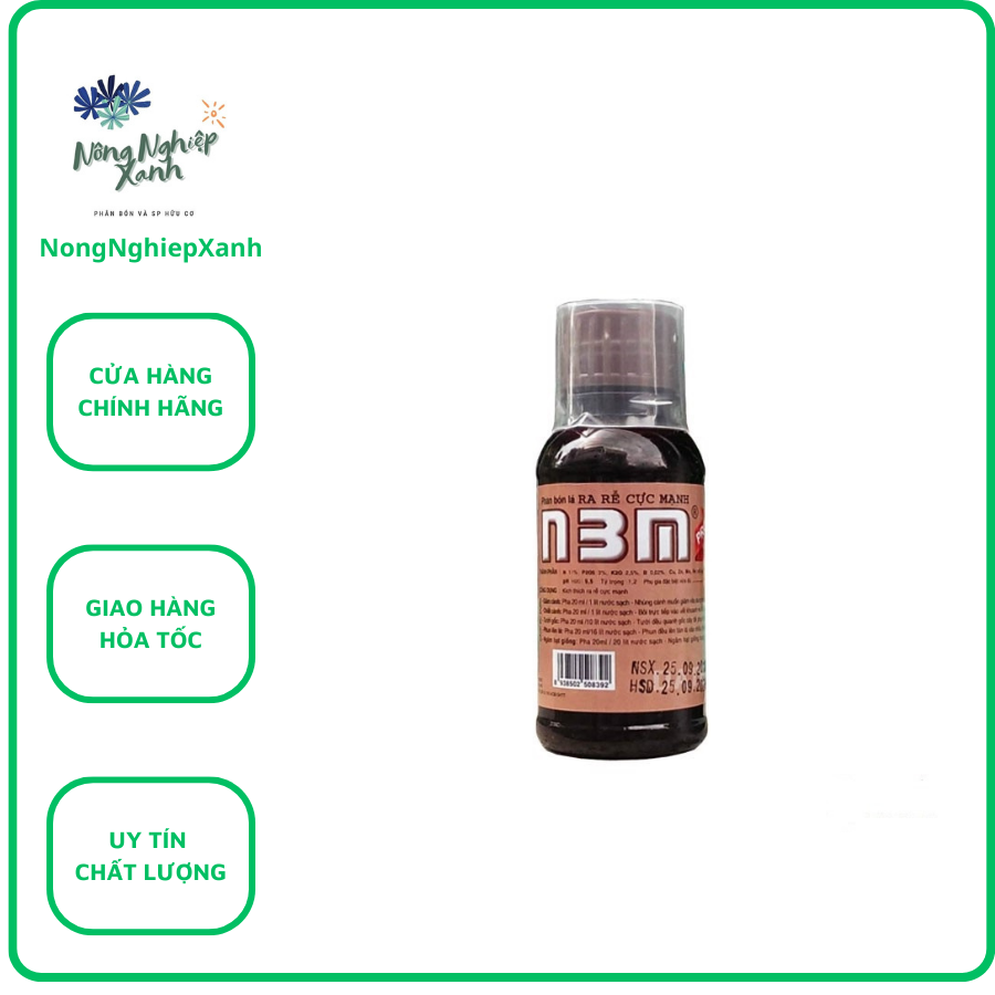Phân Bón Kích Rễ N3M Pro Dạng Nước - Chai 100ml, n3m pro ra re cuc manh dang nuoc