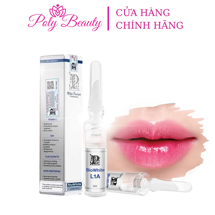Kem Khử Thâm Môi Làm Hồng Môi Nuwhite L1A Biowhite Prudente Professional Giúp Dưỡng Môi Hồng Hào Lọ 5ml