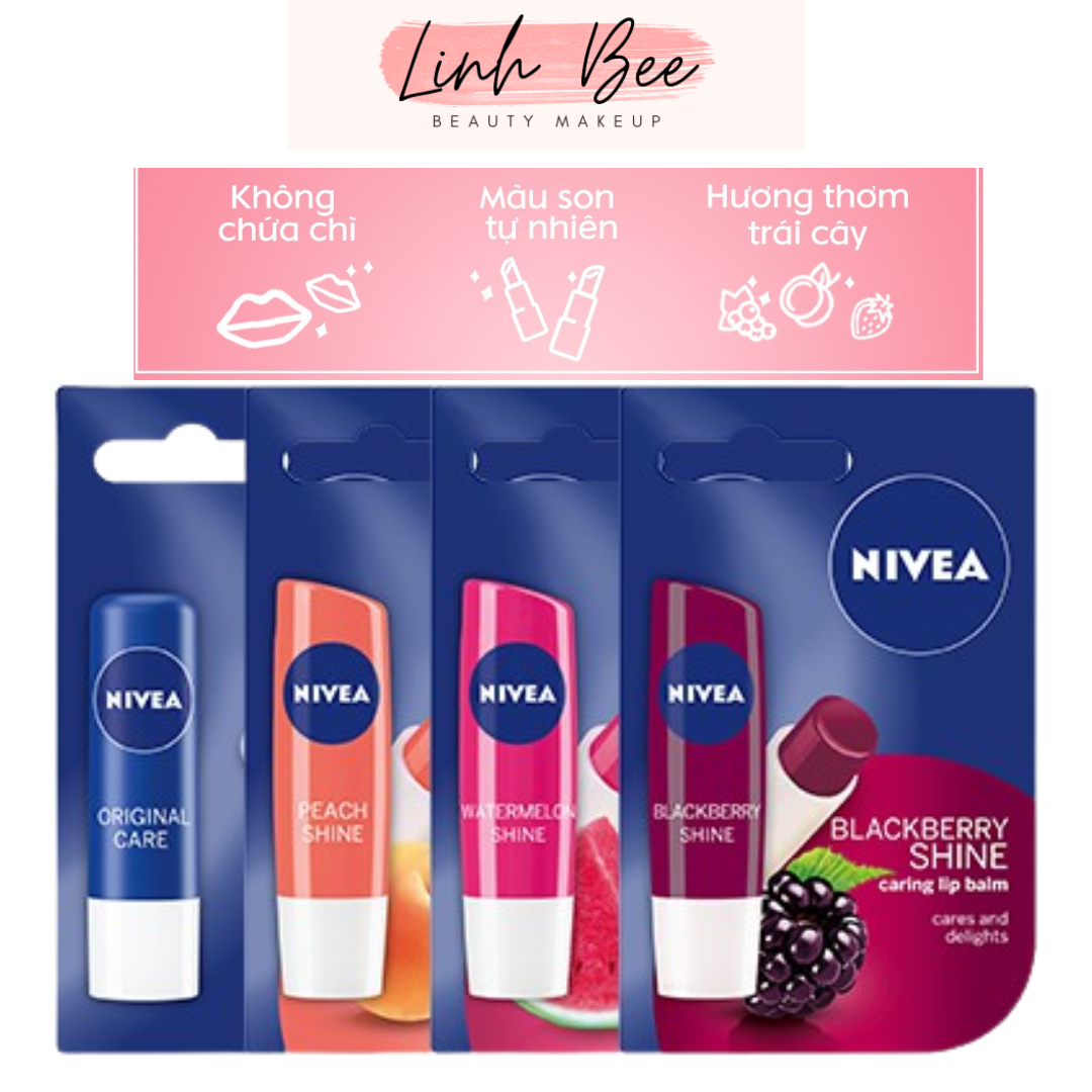 Son dưỡng ẩm NIVEA 4.8g Son dưỡng môi Thỏi son dưỡng ẩm