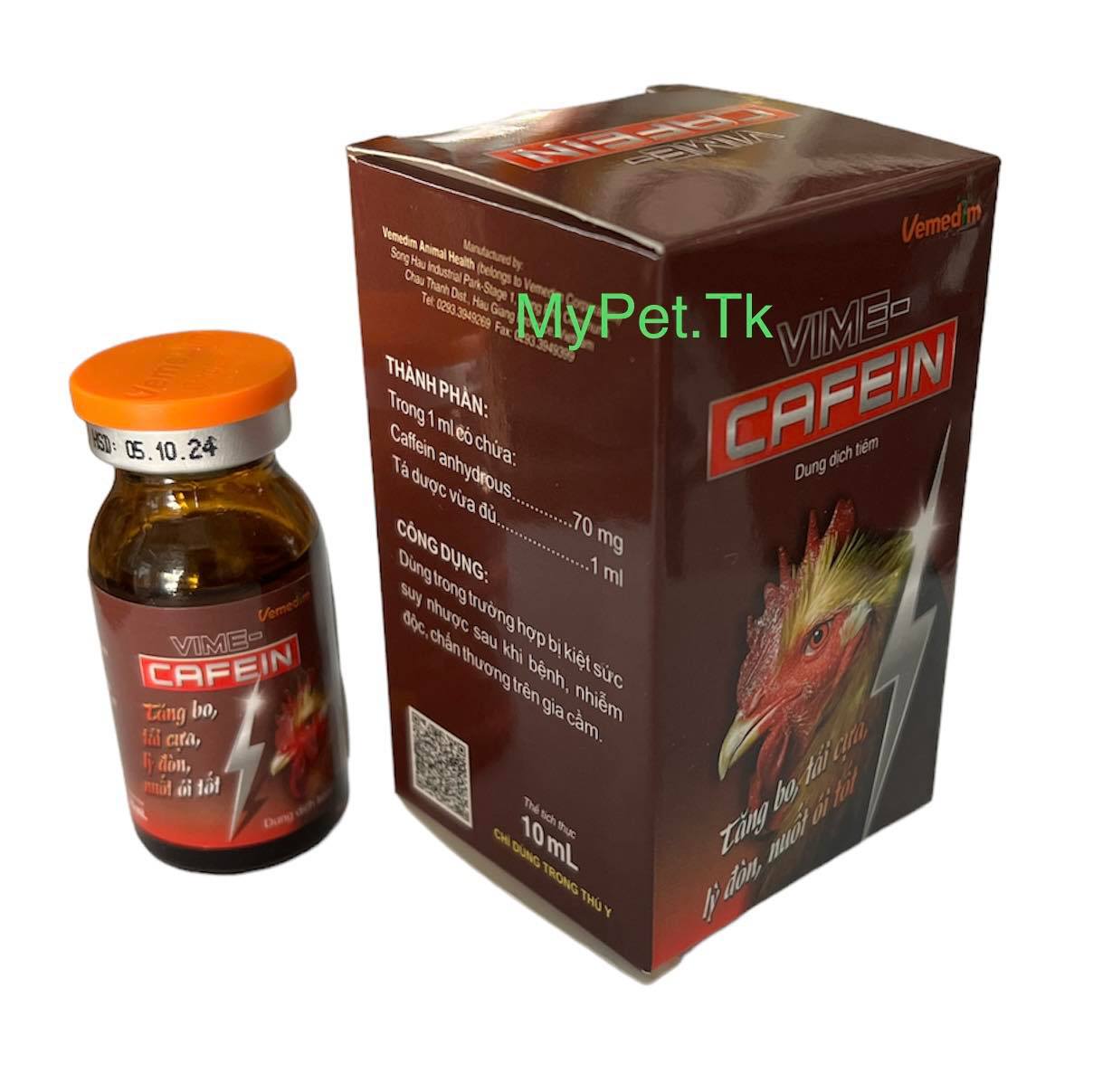 Vemedim vime cafein 10ml - thuốc tăng bo, trợ sức, lỳ đòn nuốt ối tốt cho gà đá