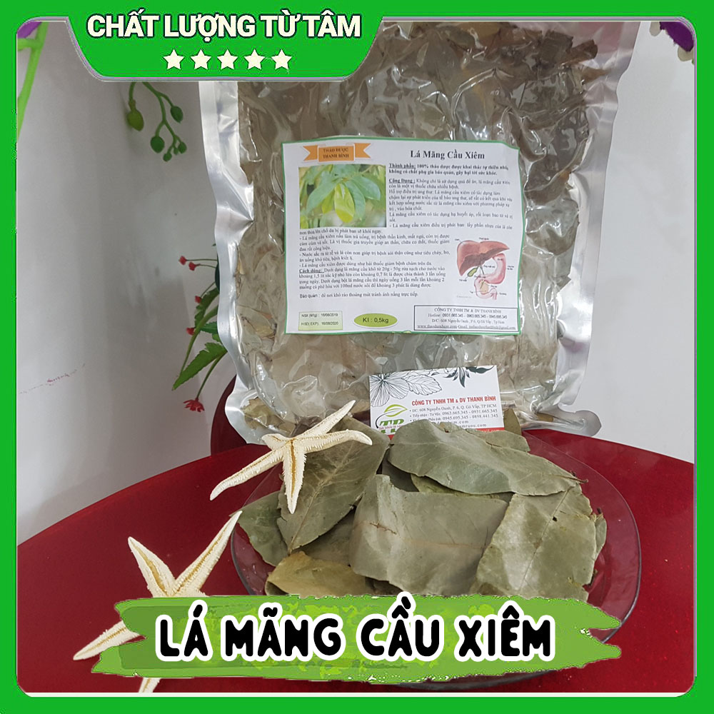 Lá Mãng Cầu Xiêm Khô 500G HCK - Hàng Công Ty Trà Thảo Dược Thanh Bình