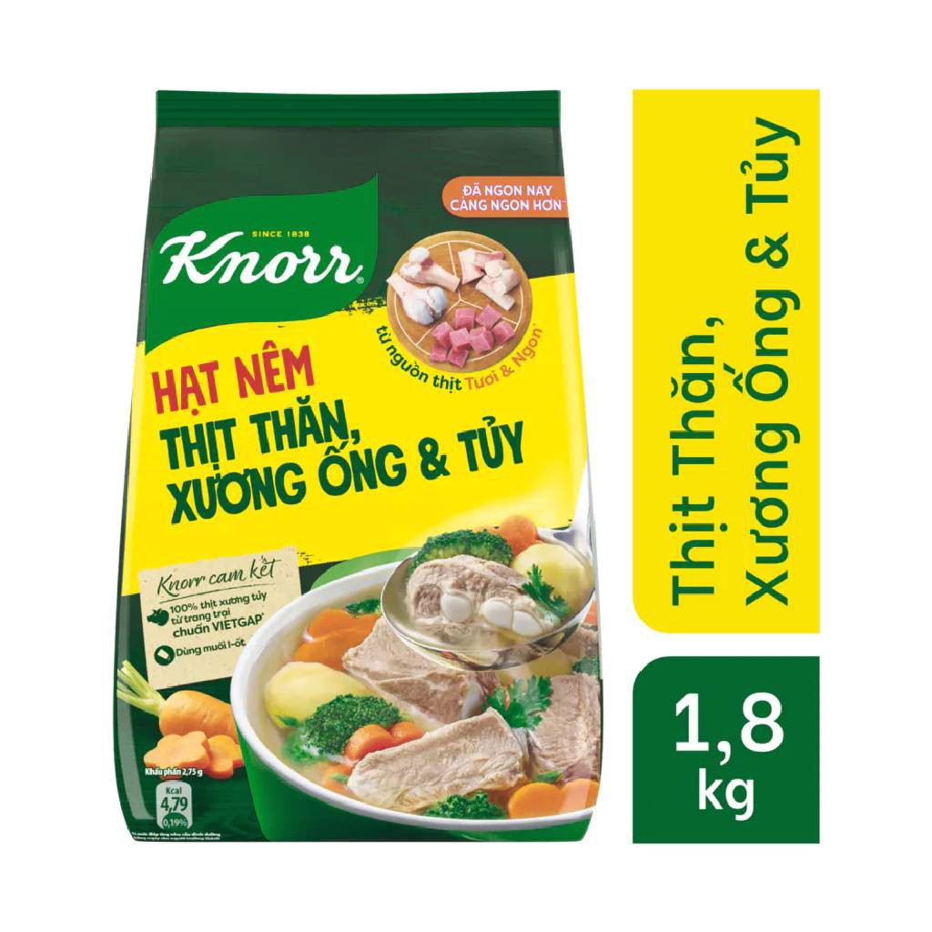 HCM DATE 3 2024HỎA TỐC Hạt Nêm Knorr Thịt Thăn, Xương Ống và Tủy Bổ Sung