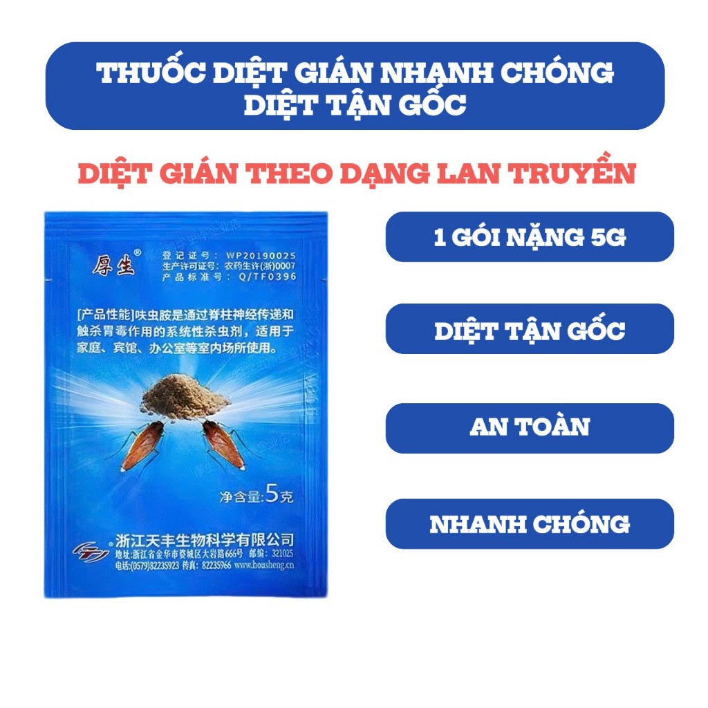 Thuốc diệt gián Nội Địa Diệt gián tận gốc theo dạng lan truyền