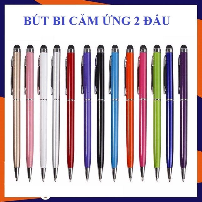 Bút cảm ứng 2 in 1 cho điện thoại smartphone máy tính bảng - bút cảm ứng 2 đầu