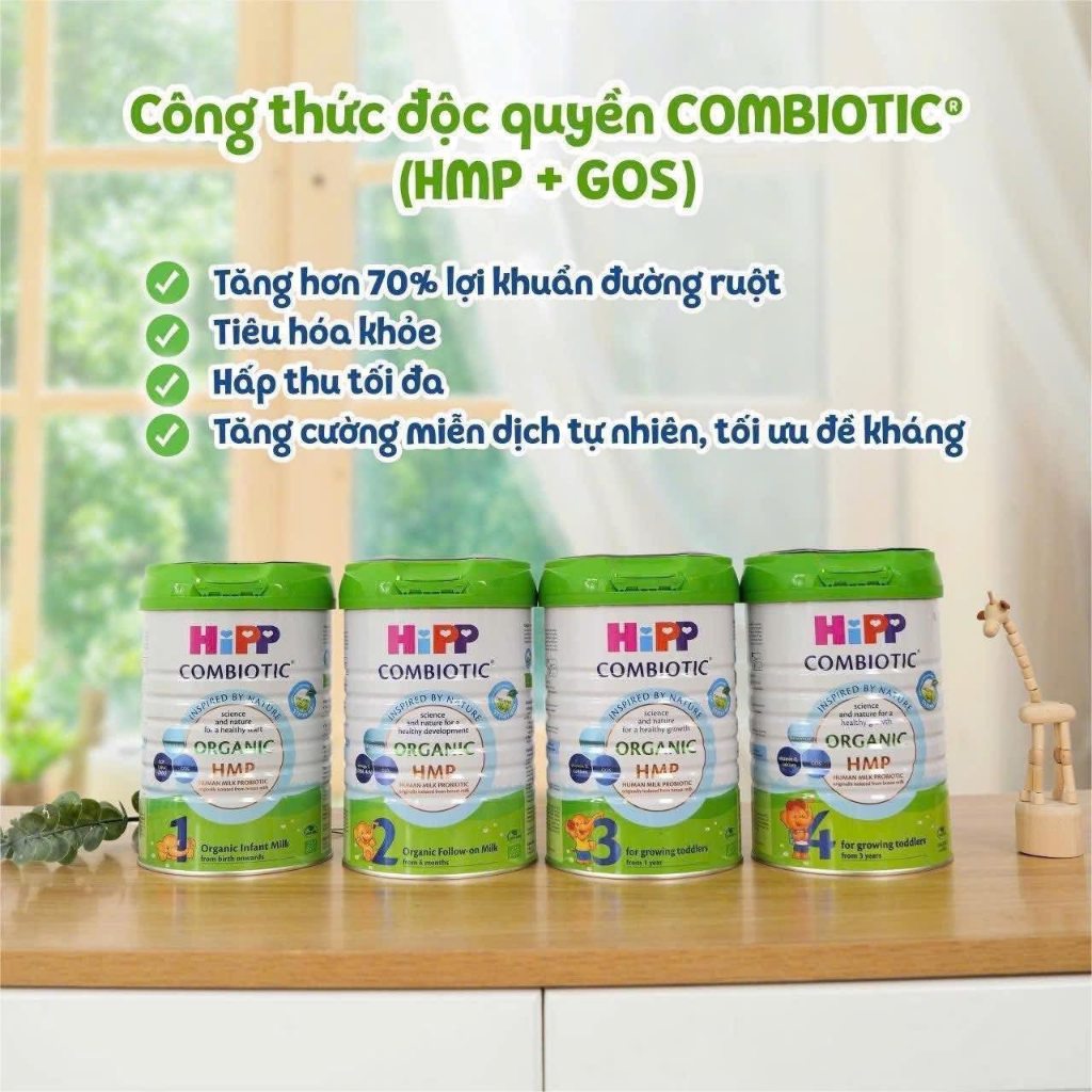 Sữa HiPP Organic Số 1 Số 2 400g Chính Hãng Đức - Đạm A2 Dễ Tiêu Hóa, Tăng Chiều Cao, Trí Não