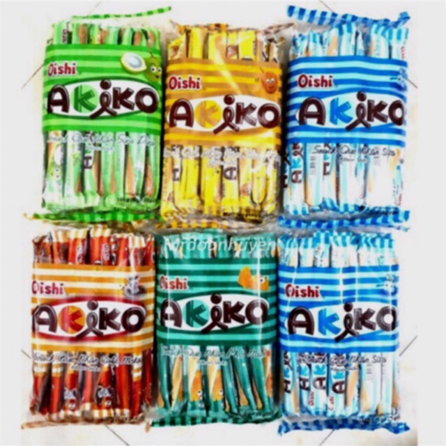 Bánh que akiko oishi đủ vị