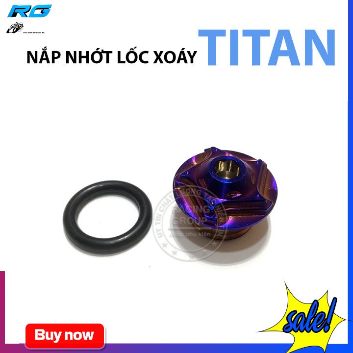 Ốc nắp nhớt xe máy kiểu lốc xoáy màu titan