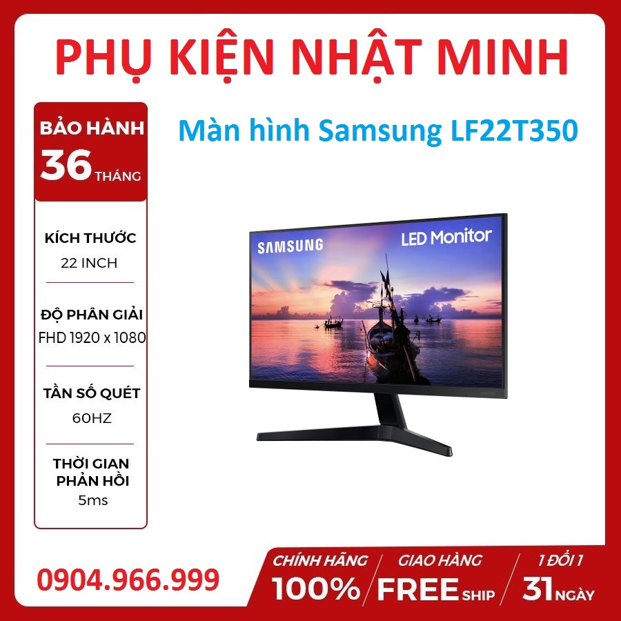 Màn hình Samsung LF24T350 24inch Full HD/75Hz/Flat Tấm nền IPS chất lượng cho hình ảnh rõ nét BH 24 tháng
