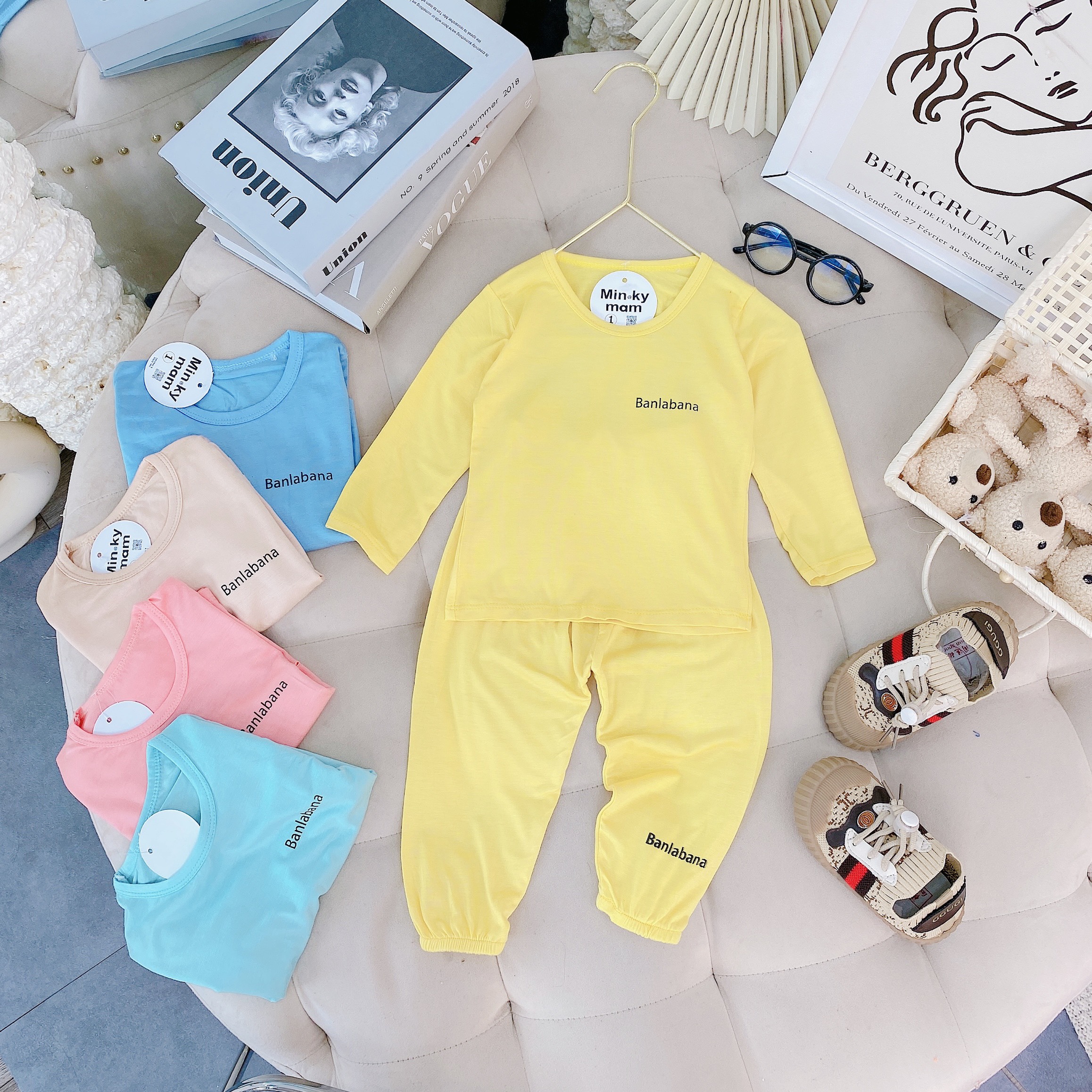 Bộ quần áo trẻ em dài tay , đồ bộ dài tay cho bé trai và bé gái từ 8kg đến 18kg - JKIDS