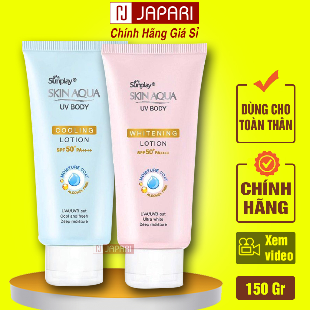 Kem Chống Nắng Body Skin Aqua CHÍNH HÃNG - KCN Sunplay Skin aqua - Sữa Chống Nắng Lotion Dưỡng Thể Toàn Thân - Mỹ Phẩm Giá Sỉ JAPARI