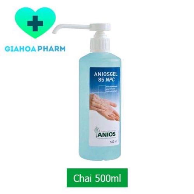 Dung dịch nước rửa tay sát khuẩn Aniosgel 85 NPC 500ml - Rửa tay khô diệt khuẩn nhanh