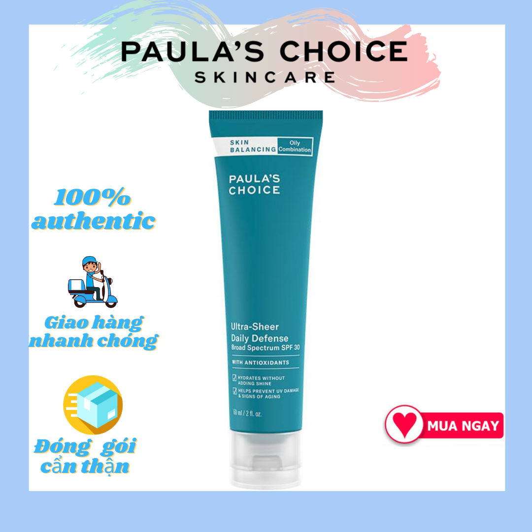 Kem Chống Nắng Paula's Choice Skin Balancing Ultra-Sheer Daily Defense Broad Spectrum SPF 30 (60ml)