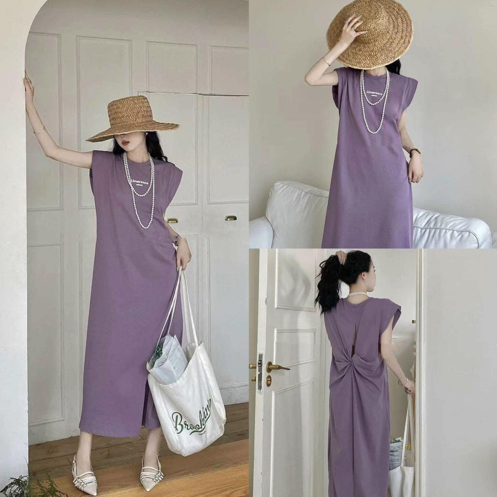Váy xuông mặc nhà nữ mùa hè , đầm xuông bầu nữ xinh, váy phông ngủ form rộng dáng dài - memee.store