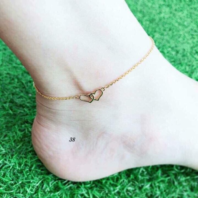 Lắc chân nữ cao cấp vàng tây