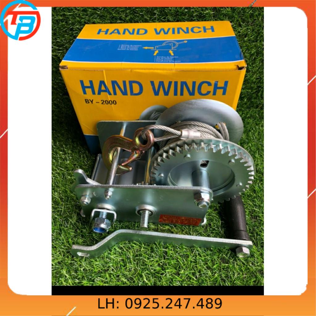 Tời quay tay 2000lbs tải trọng 1000kg cáp thép thái bình vina