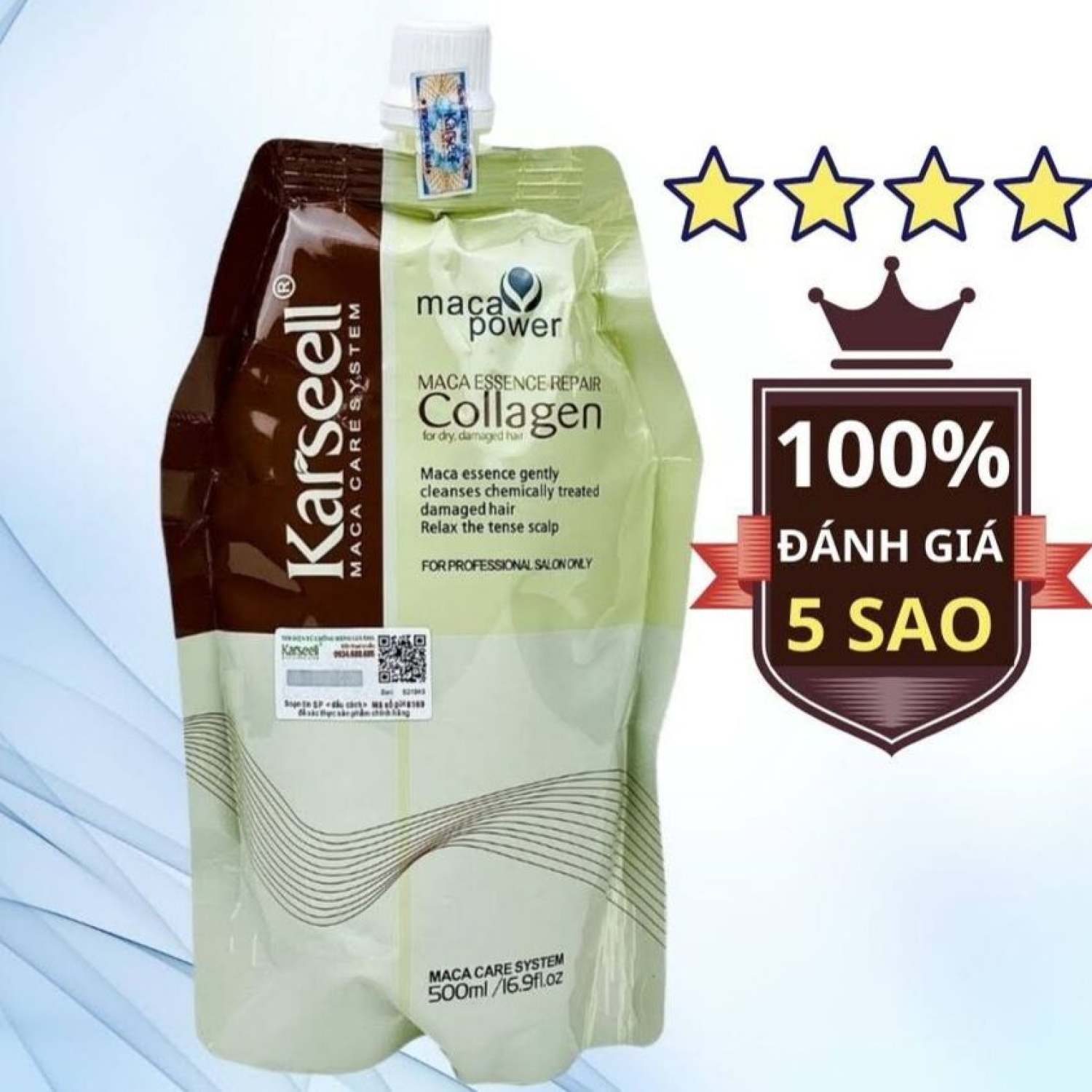 [Hàng Chuẩn] Ủ Tóc Collagen Karseell 500ML Mềm Mượt  Phục Hồi Tóc