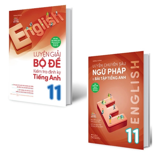 Fahasa - combo sách hay luyện chuyên sâu ngữ pháp và bài tập tiếng anh 11 + luyện giải bộ đề kiểm tra định kỳ tiếng anh 11