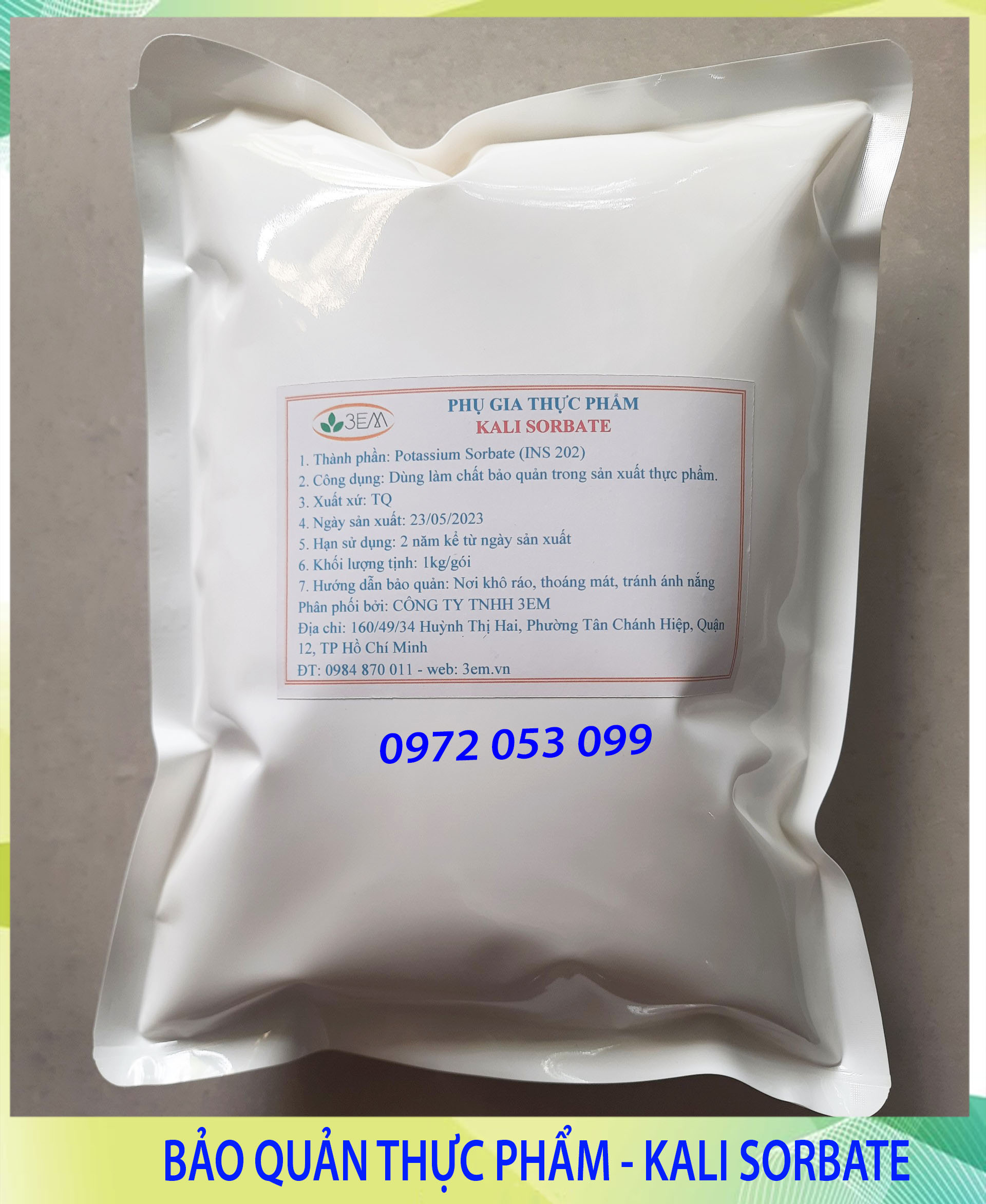 1Kg Kali Sorbate - Thay thế Benzoat