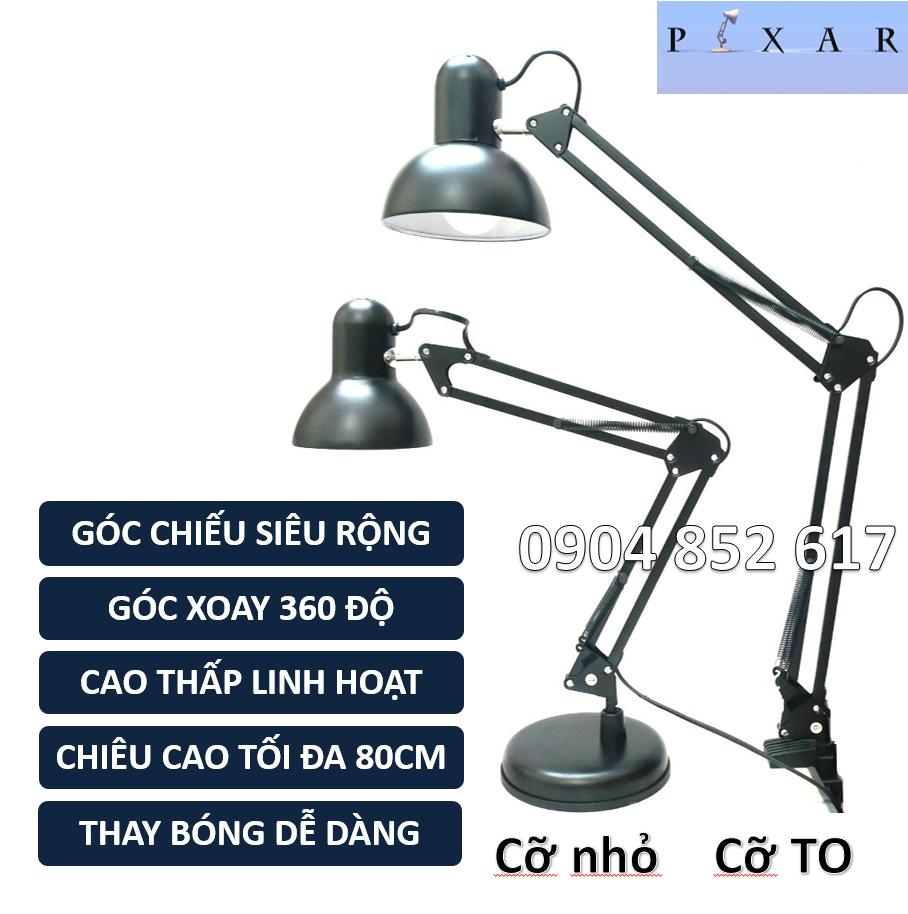 Đèn học kẹp bàn Pixar, góc chiếu siêu rộng, điều chỉnh góc - cao thấp linh hoạt, (không kèm bóng)