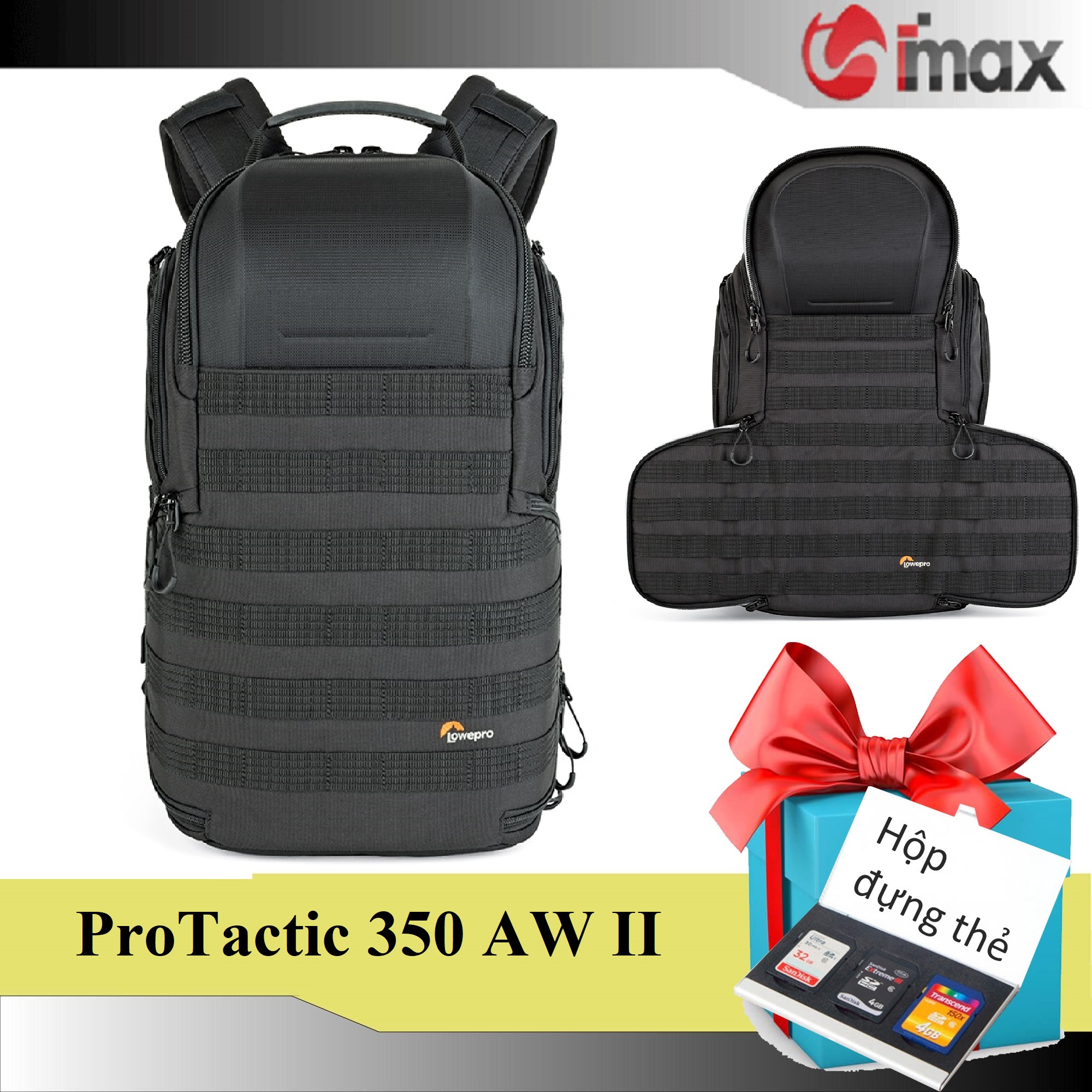 Balo máy ảnh Lowepro Protactic 350 AW II Chính hãng Hoằng Quân