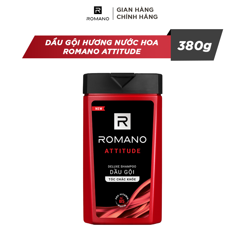 Dầu gội cao cấp Romano Attitude nồng ấm cá tính tóc chắc khỏe 380g