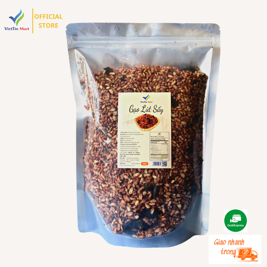 TÚI 500GR GẠO LỨT SẤY RONG BIỂN - AN TOÀN BỔ DƯỠNG