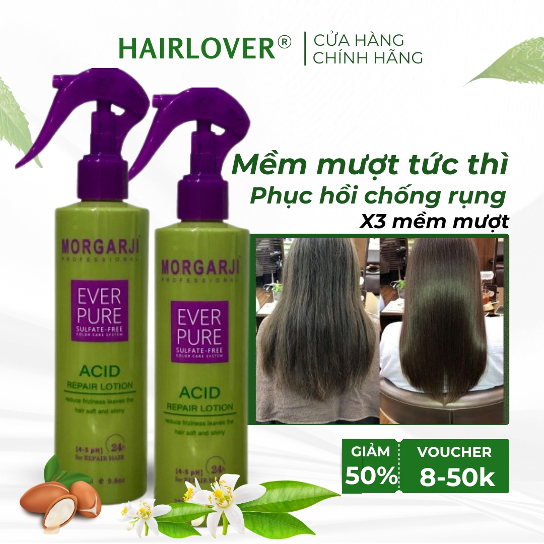  Xịt dưỡng tóc Collagen phục hồi tóc bóng mượt sịt dưỡng gỡ rối tóc bảo vệ tóc khỏi nhiệt hương nước hoa thơm lâu Morgarji 250ml 