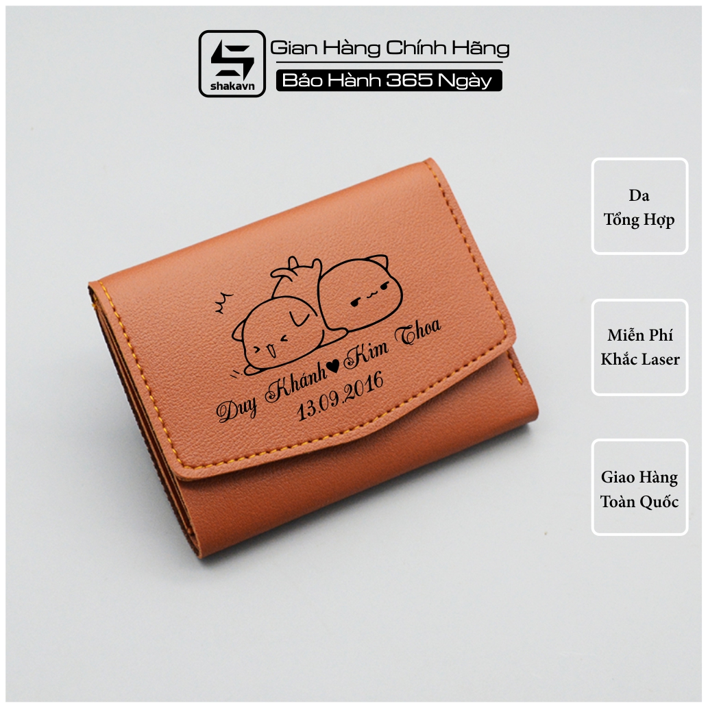 [HCM]Ví Nữ Mini Ngắn Cầm Tay Dễ Thương Giá Rẻ Phong Cách Hàn Quốc Shakavn SKV125 Phù Hợp Với Nhiều Hoàn Cảnh (3 màu)