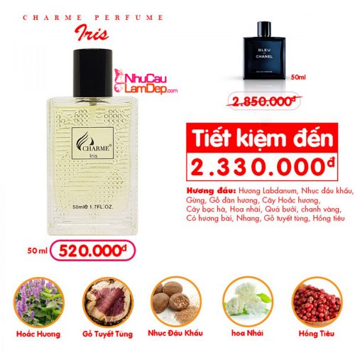 Nước hoa nam iris 50ml