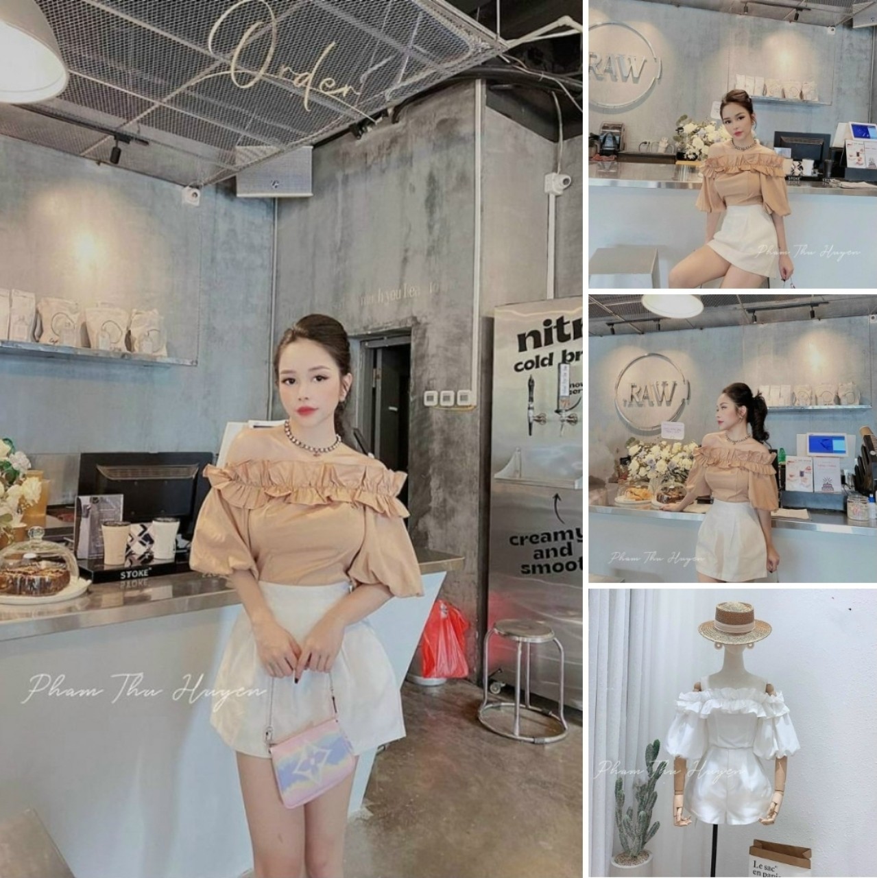 ÁO bẹt vai nhún bèo