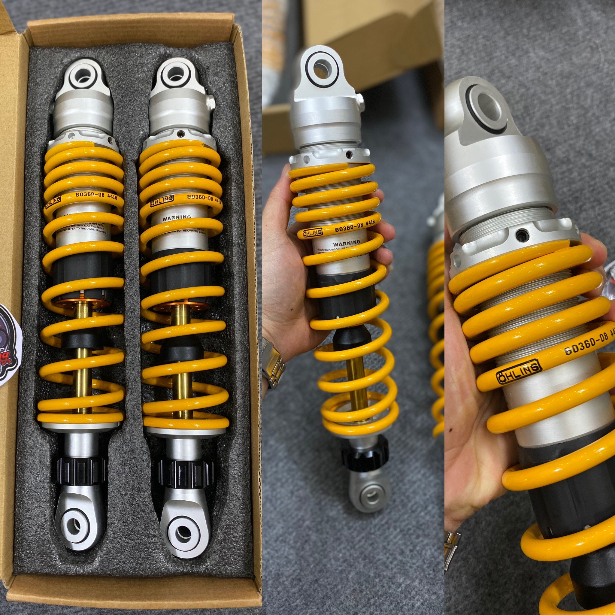 Phuộc thụt ohlins có tăng chỉnh : wave - dream - future - sirus - jupiter.....bảo hành 1 năm !