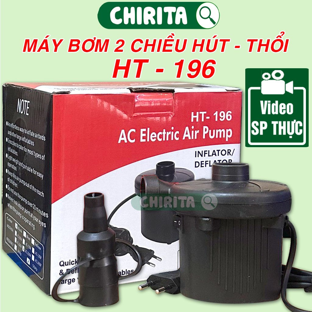 Máy bơm bể bơi đa năng 2 chiều / 1 chiều - máy bơm điện, bơm phao bơi, nhà hơi,nệm hơi,.. chirita