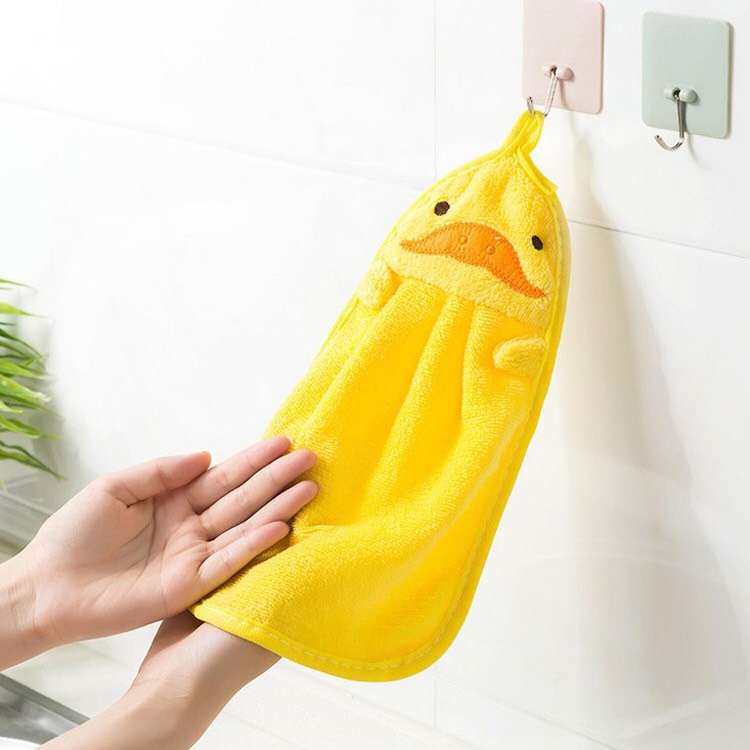 Khăn treo hình thú-khăn lau tay hoạt hình-khăn lau nhà bếp hình thú có móc treo-khăn lau tay thấm nước