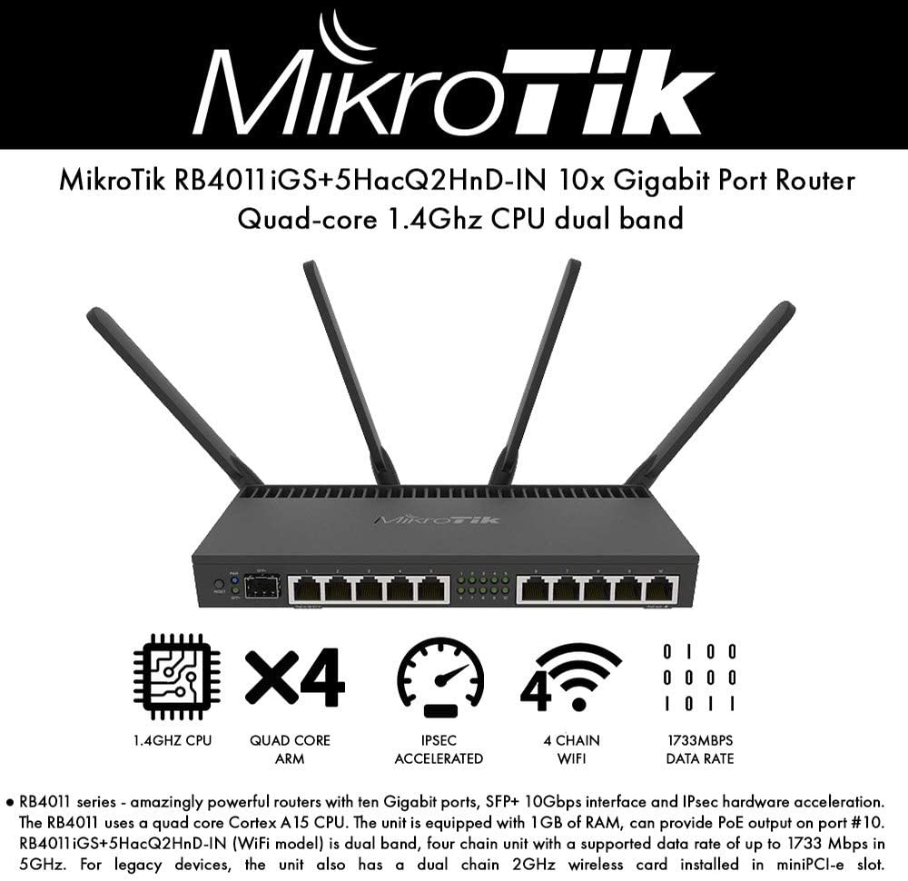 Bộ định tuyến router mikrotik rb4011igs+5hacq2hnd-in