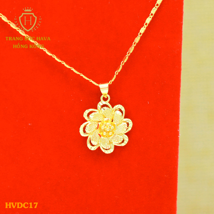Dây Chuyền Nữ, Vòng Cổ Mặt Hoa Mai Titan Xi Mạ Vàng Thật 10k, 18k, 24k Cao Cấp (Không Bị Đen) - Trang Sức Hava Hong Kong Phong Cách Thời Trang