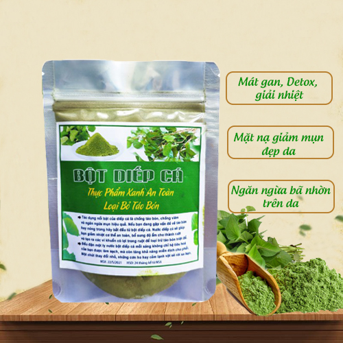 Bột diếp cá sấy lạnh, bột diếp cá nguyên chất cực tốt cho tiêu hóa - 100gr